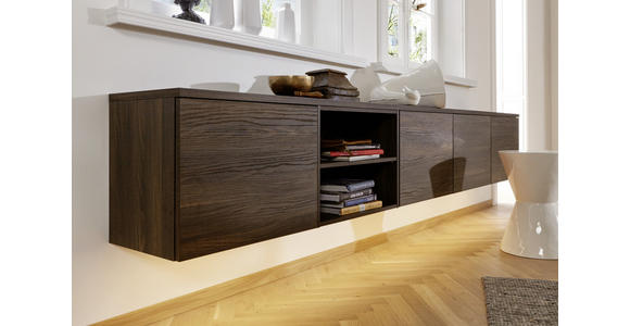EINBAUKÜCHE - Nussbaumfarben/Weiß, Design, Holzwerkstoff/Kunststoff - Dieter Knoll