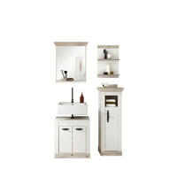 BADEZIMMER  in  - Schwarz/Pinienfarben, Design, Holzwerkstoff/Metall (122/200/46cm) - MID.YOU