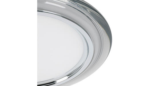 LED-DECKENLEUCHTE 45/6 cm - Chromfarben/Transparent, Design, Kunststoff/Metall (45/6cm) - Novel