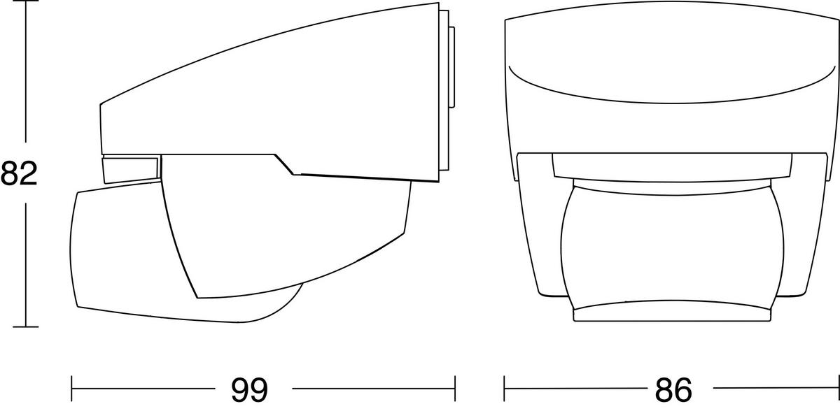 BEWEGUNGSMELDER - Schwarz, Design, Kunststoff (9,9/8,6/8,2cm) - Steinel