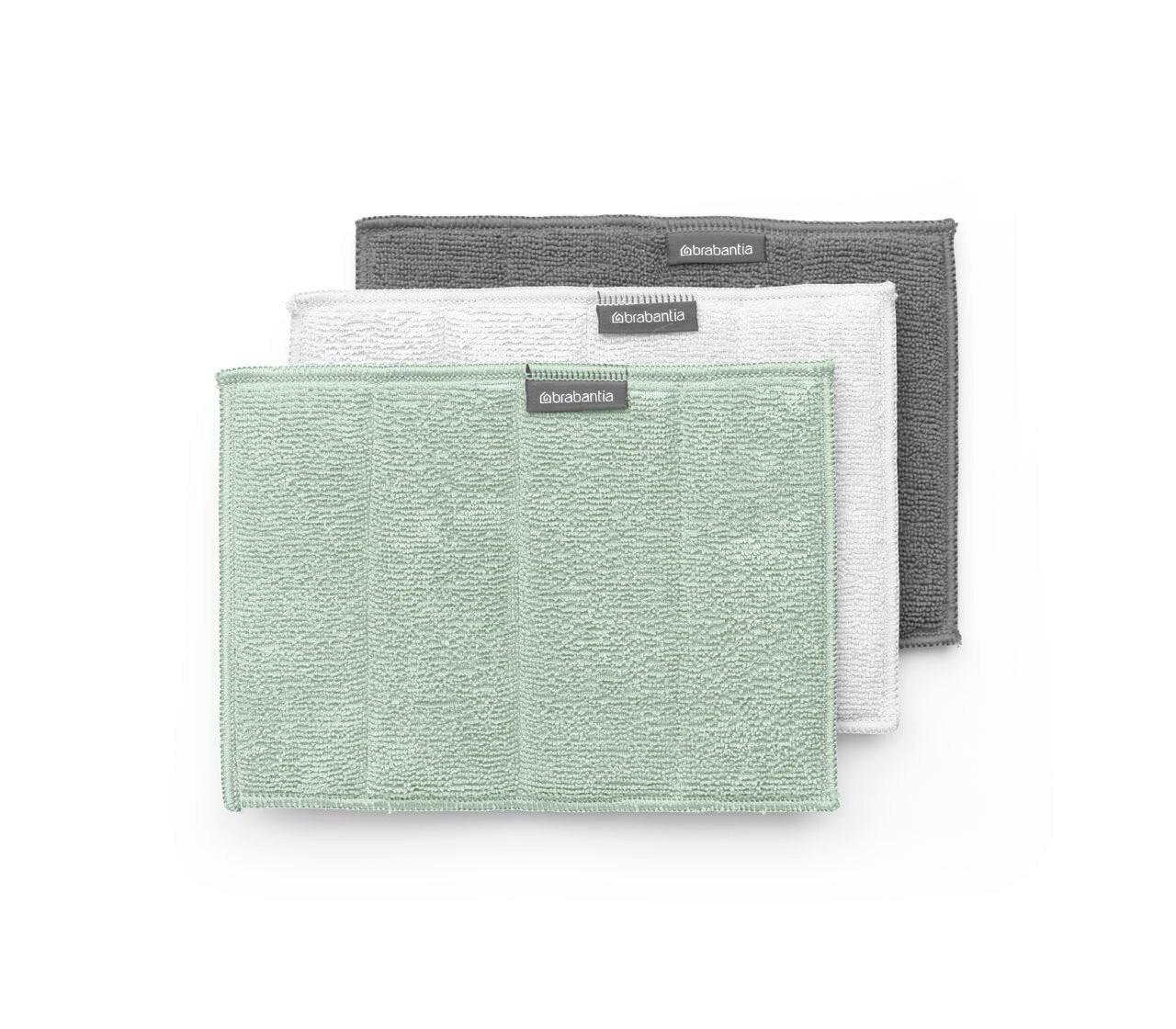 MIKROFIBERDUK - vit/grön, Design, textil (23,5/0,7/17,5cm) - Brabantia