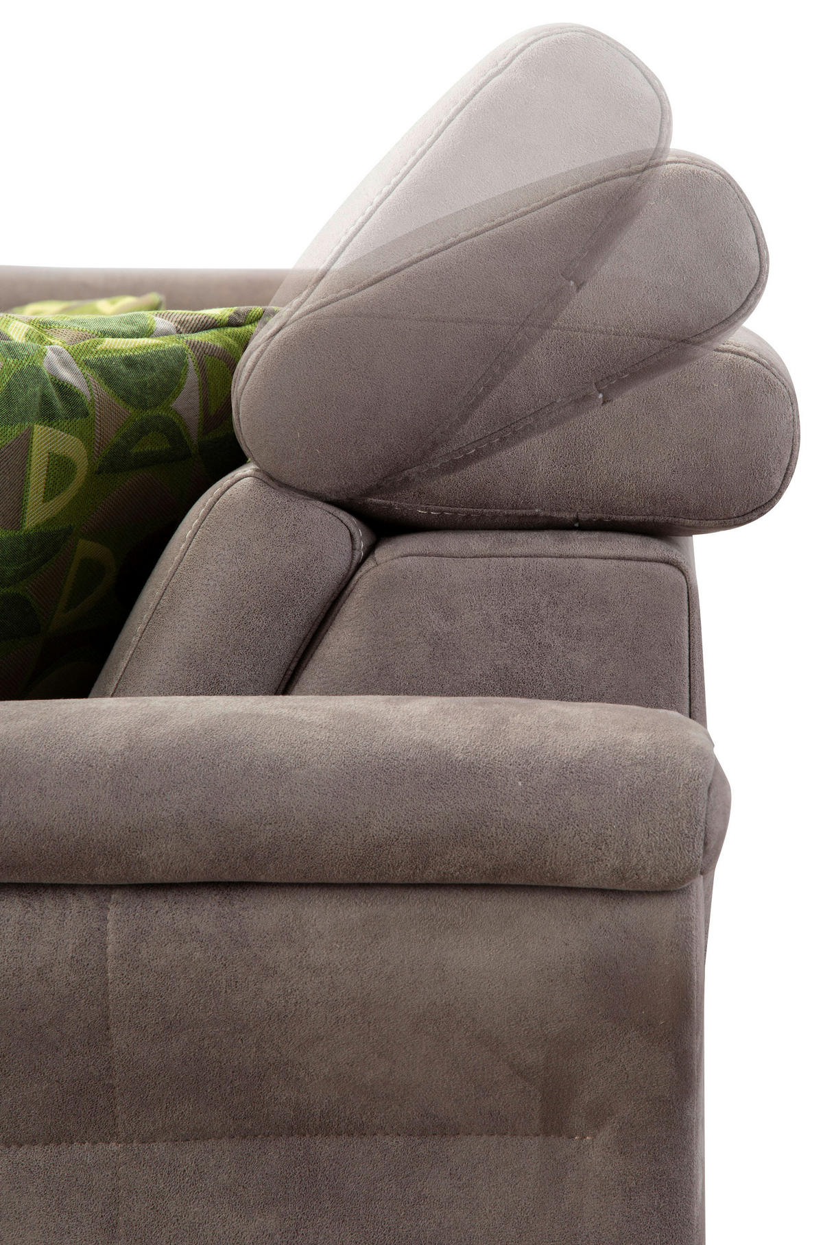 ECKSOFA in Mikrofaser Braun  194/245 cm  - Eichefarben/Beige, KONVENTIONELL, Holz/Textil (194/245cm) - Sit & More