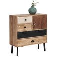 KOMMODE 80/88/35 cm Mangoholz massiv  - Hellbraun/Dunkelbraun, LIFESTYLE, Holz/Metall (80/88/35cm) - Landscape