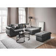 ECKSOFA Grau Flachgewebe  - Schwarz/Grau, Design, Kunststoff/Textil (278/175cm) - Xora