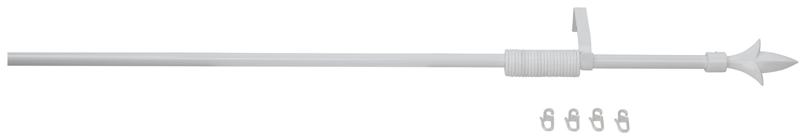 Rundstangengarnitur 1-Lfg Paul Weiß L: 130-240 cm