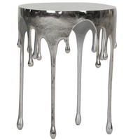 SIDOBORD i metall 43/43/56 cm  - silver, Modern, metall (43/43/56cm) - Ambia Home