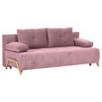 SCHLAFSOFA  in Flachgewebe Altrosa  - Buchefarben/Altrosa, KONVENTIONELL, Holz/Textil (204/75/100cm) - Carryhome