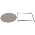 BEISTELLTISCH rund Taupe  - Taupe/Anthrazit, Design, Metall (49/49/49cm) - Xora