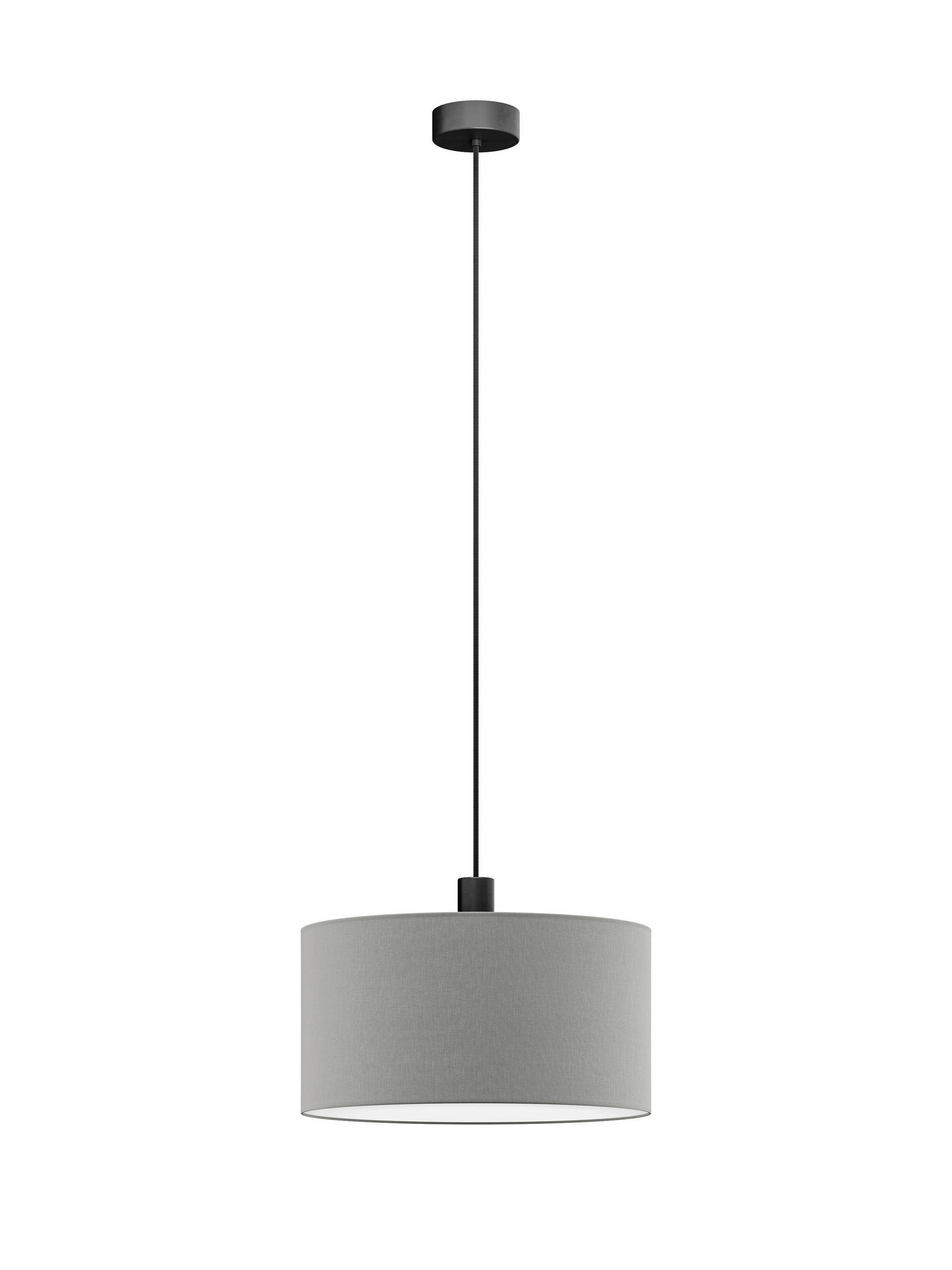 FÜGGŐLÁMPA 50/130 cm  - ezüstszínű, Basics, műanyag/textil (50/130cm)