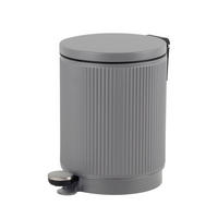 ABFALLEIMER 5 L  - Chromfarben/Edelstahlfarben, Basics, Kunststoff/Metall (20,5/27,4/28,6cm) - Novel