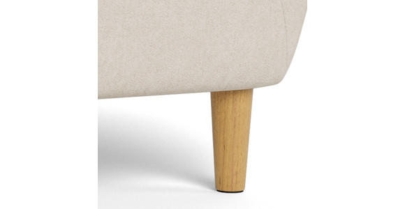 CHESTERFIELD-SOFA Flachgewebe Beige  - Eichefarben/Beige, Trend, Holz/Textil (191/78/84cm) - Ambia Home