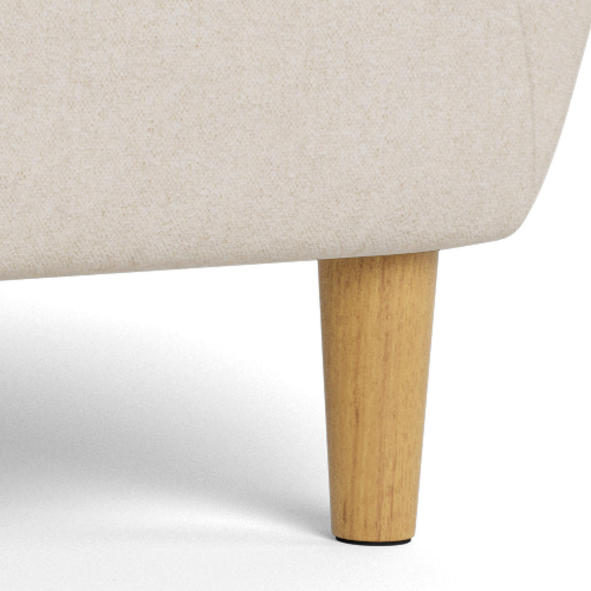 CHESTERFIELD-SOFA Flachgewebe Beige  - Eichefarben/Beige, Trend, Holz/Textil (191/78/84cm) - Ambia Home