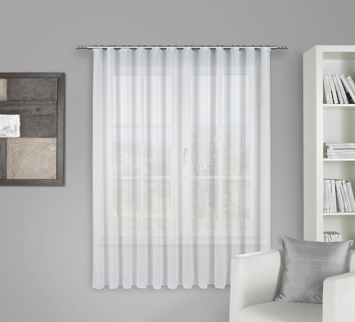 PERDEA CONFECțIONATĂ transparent  - alb, Konventionell, textil (300/175cm) - Esposa