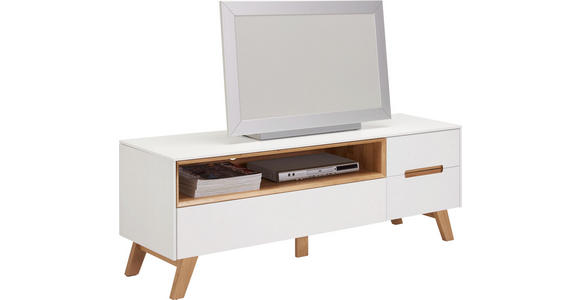 TV-ELEMENT 153/54,5/41 cm - Eichefarben/Weiß, Design, Holz/Holzwerkstoff (153/54,5/41cm) - Hom`in