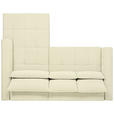 ECKSOFA  in Chenille Creme  279/222 cm  - Creme/Schwarz, KONVENTIONELL, Kunststoff/Textil (279/222cm) - Hom`in
