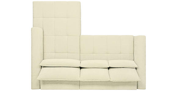 ECKSOFA  in Chenille Creme  279/222 cm  - Creme/Schwarz, KONVENTIONELL, Kunststoff/Textil (279/222cm) - Hom`in