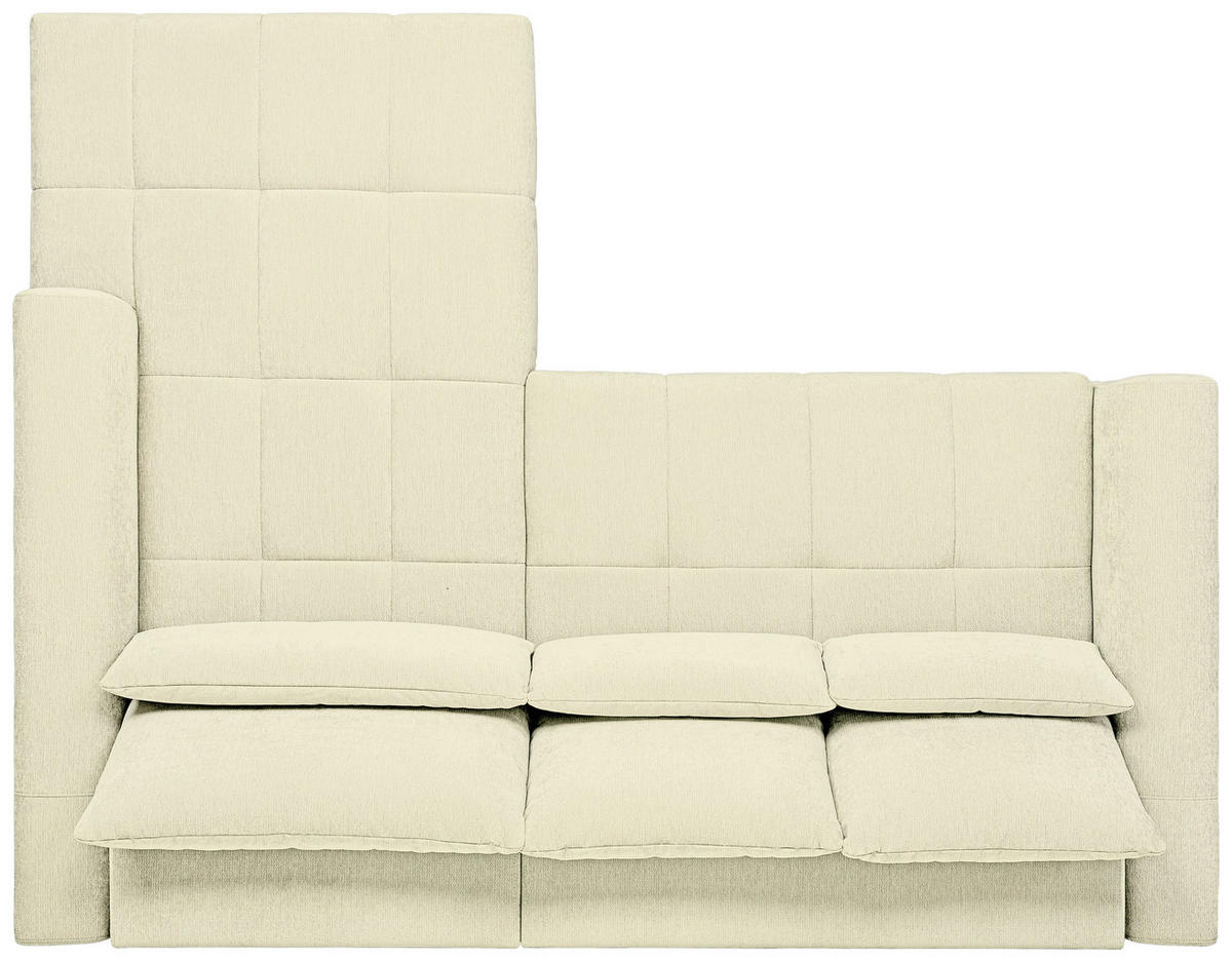 HÖRNSOFFA i chenille cremefärgad  - svart/cremefärgad, Klassisk, textil/plast (279/222cm) - MID.YOU