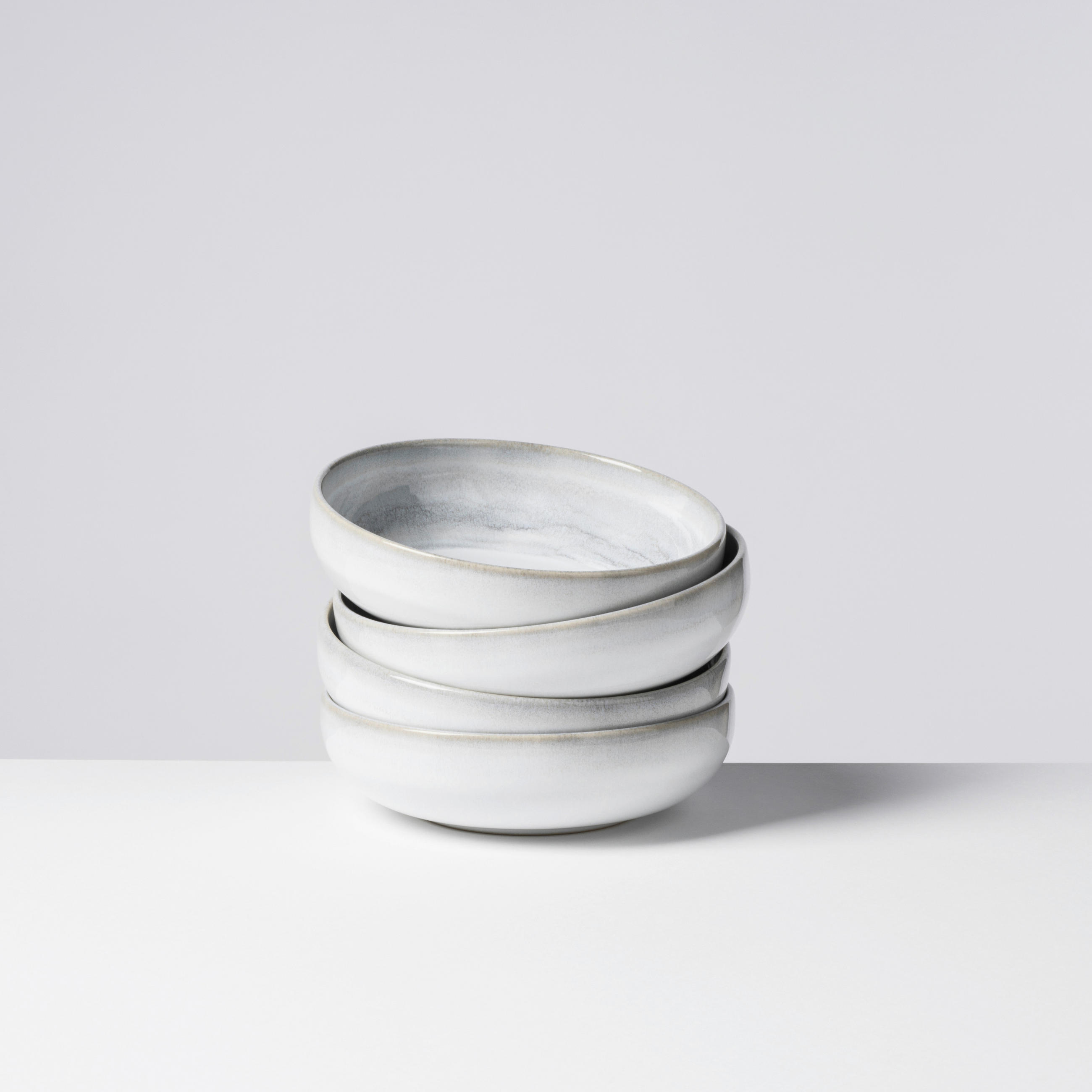 MÜSLISCHALENSET TIEFER SEE 4-teilig  - Hellgrau/Weiß, Basics, Keramik (16/4,7cm) - Gipfelstück