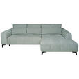 ECKSOFA  in Chenille Hellgrau  279/222 cm  - Hellgrau/Schwarz, KONVENTIONELL, Kunststoff/Textil (279/222cm) - Hom`in