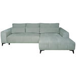 ECKSOFA  in Chenille Hellgrau  279/222 cm  - Hellgrau/Schwarz, KONVENTIONELL, Kunststoff/Textil (279/222cm) - Hom`in