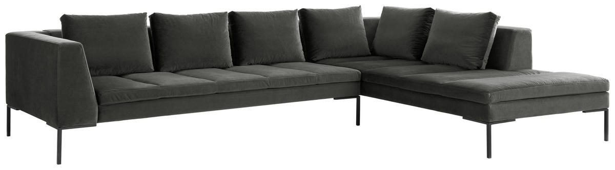 Freisteller von home24 ECKSOFA Grün Velours.
