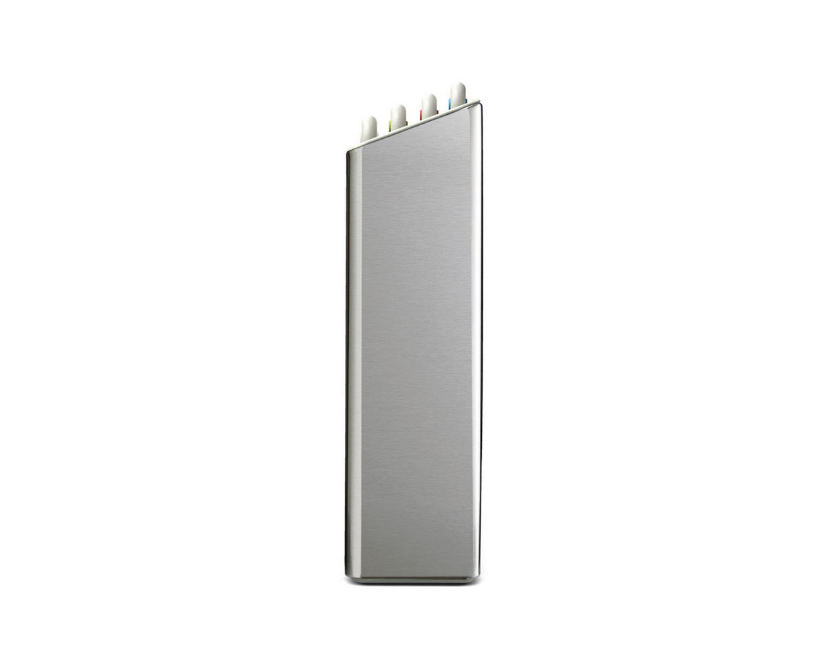 SCHNEIDEBRETT-SET Metall, Kunststoff Folio™  - Grau Hochglanz, Basics, Kunststoff/Metall (35,5/7,4/26,5cm) - Joseph Joseph