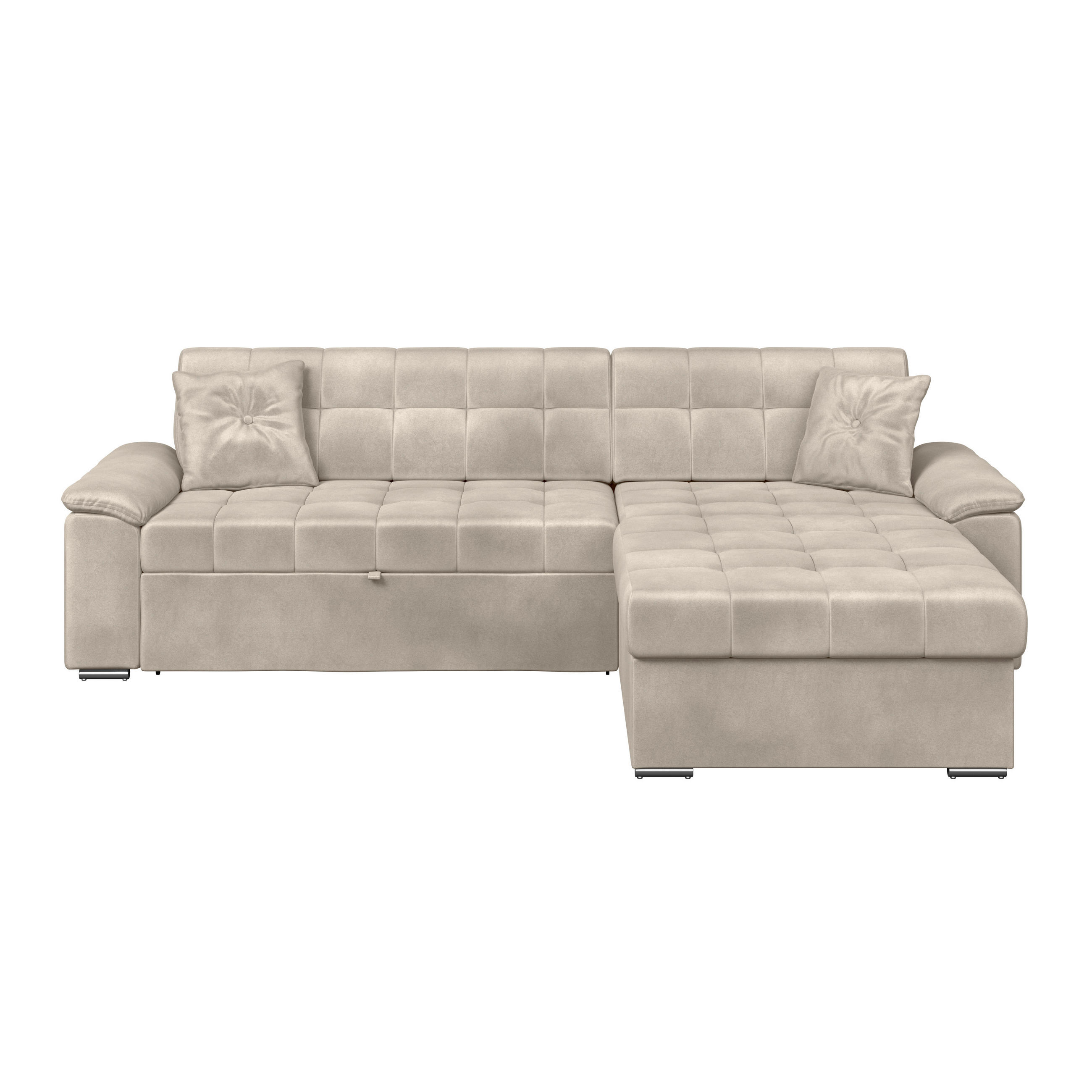 ECKSOFA Beige Zierkissen  - Beige, Trend, Textil (257/167cm) - Livetastic