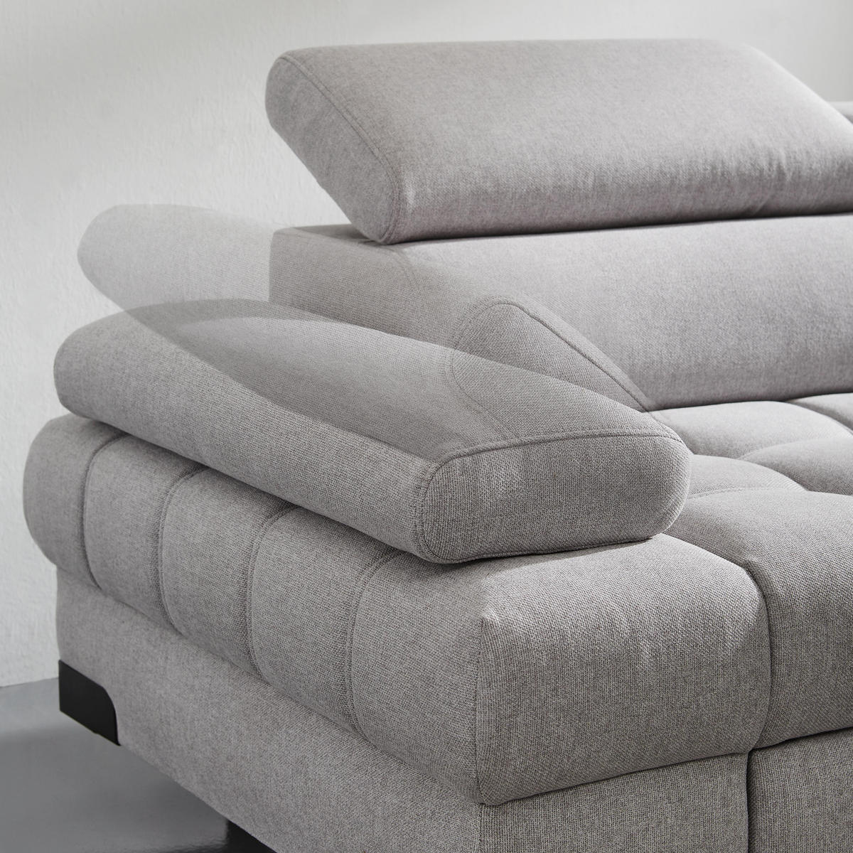 ECKSOFA Anthrazit Webstoff  - Anthrazit/Schwarz, Design, Textil/Metall (263/223cm) - Welnova