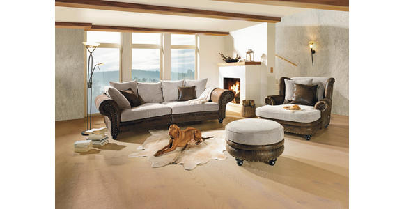 XXL-SESSEL - Beige/Braun, ROMANTIK / LANDHAUS (125/100/140cm) - Landscape