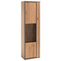 VITRINE Anthrazit, Eichefarben  60/209/37 cm  - Eichefarben/Anthrazit, Konventionell, Glas/Holz (60/209/37cm) - Landscape
