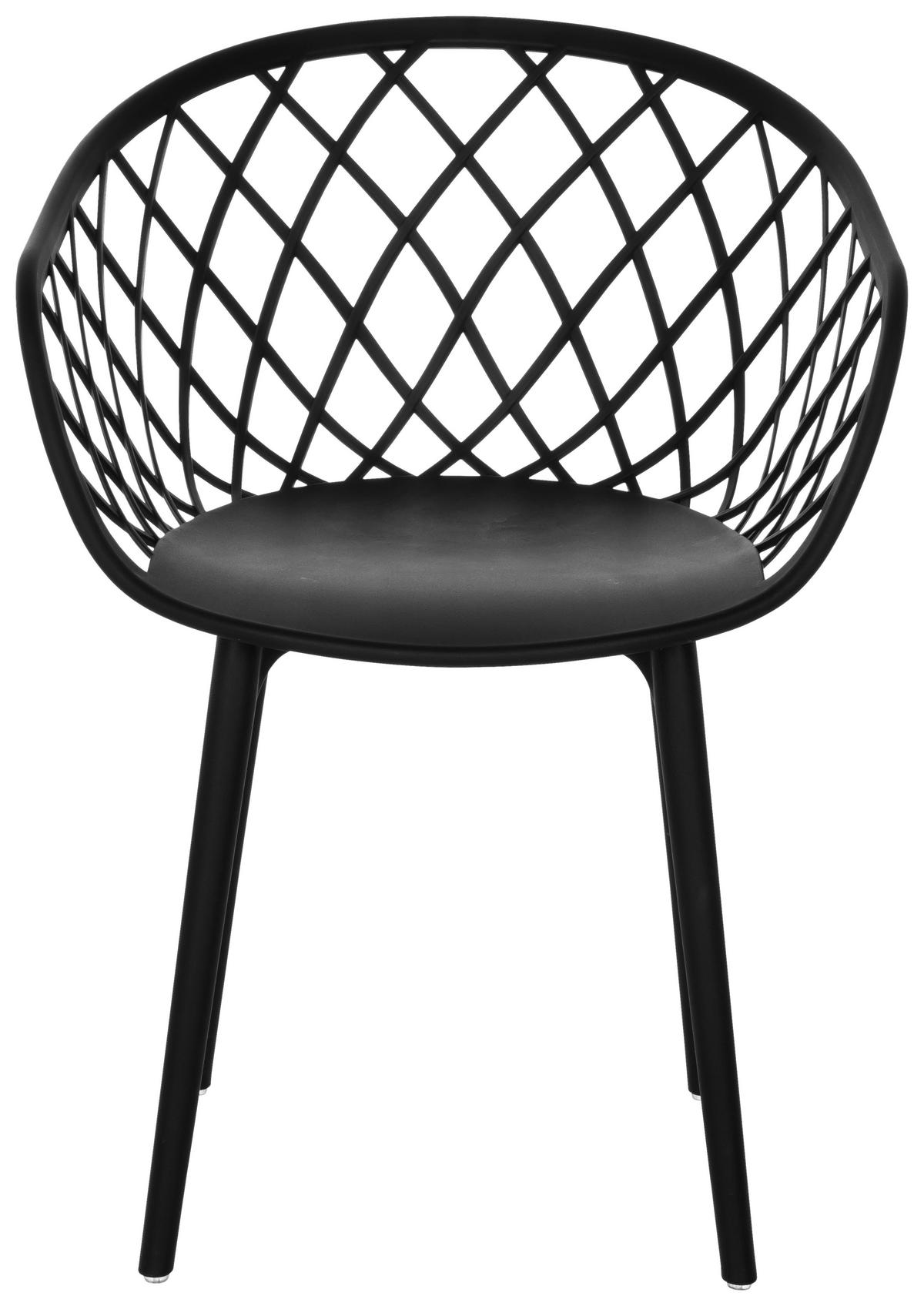 BESÖKSSTOL  i svart  - svart, Basics, plast (57/76/53cm) - MID.YOU