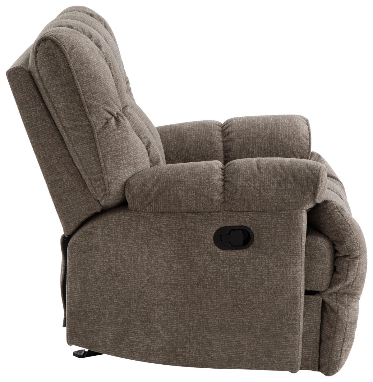 RELAXSESSEL LYSSO Mikrofaser    - Taupe/Schwarz, Design, Textil/Metall (97/99/102-161cm) - P & B
