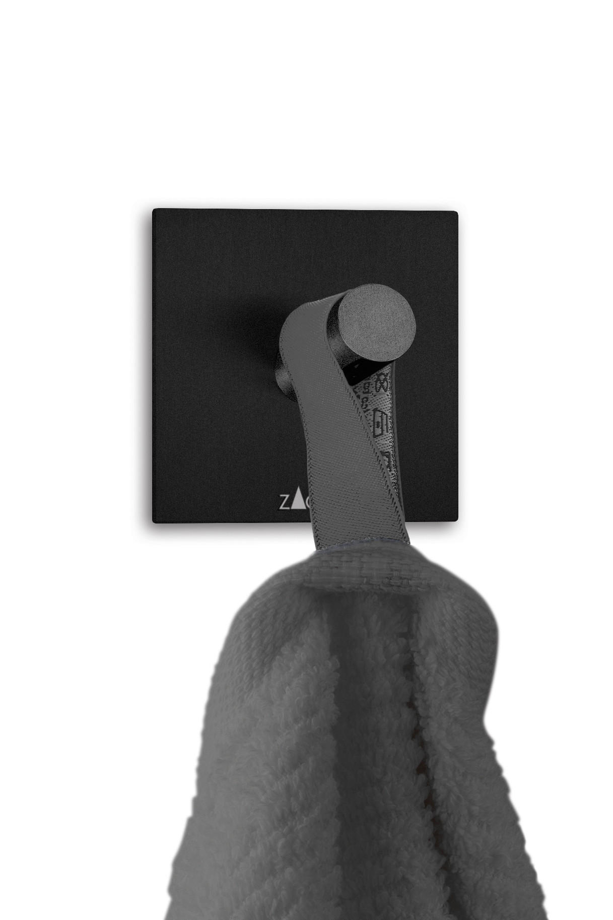 HANDTUCHHAKEN - Schwarz, Basics, Metall (5/5cm) - Zack