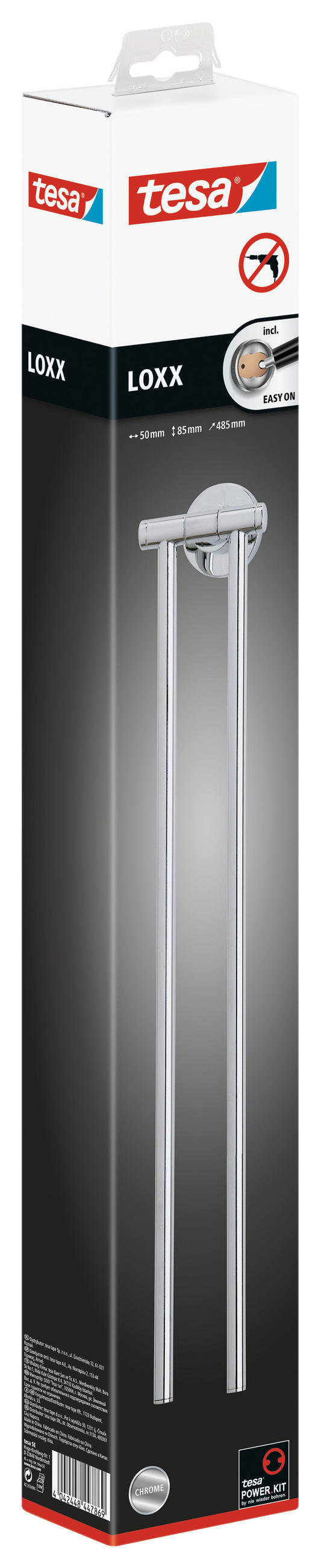 Handtuchhalter Loxx Zum Kleben Edelstahl, B: 53,5 cm