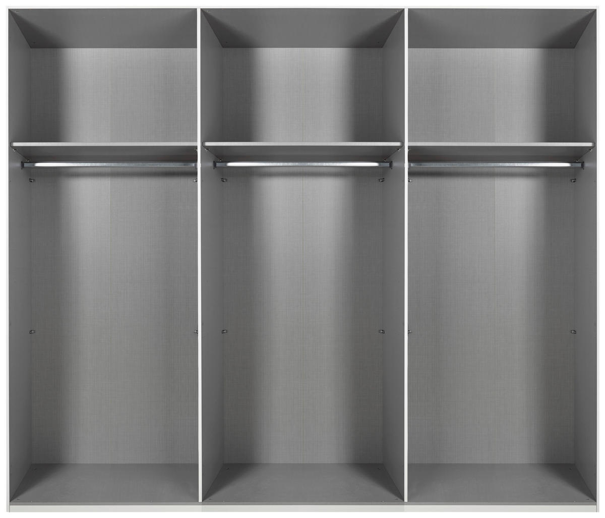 ORMAR S KLIZNIM VRATIMA siva, bijela, svijetlo siva   - bijela/siva, Moderno, staklo/drvni materijal (270/210/65cm) - Modern Living