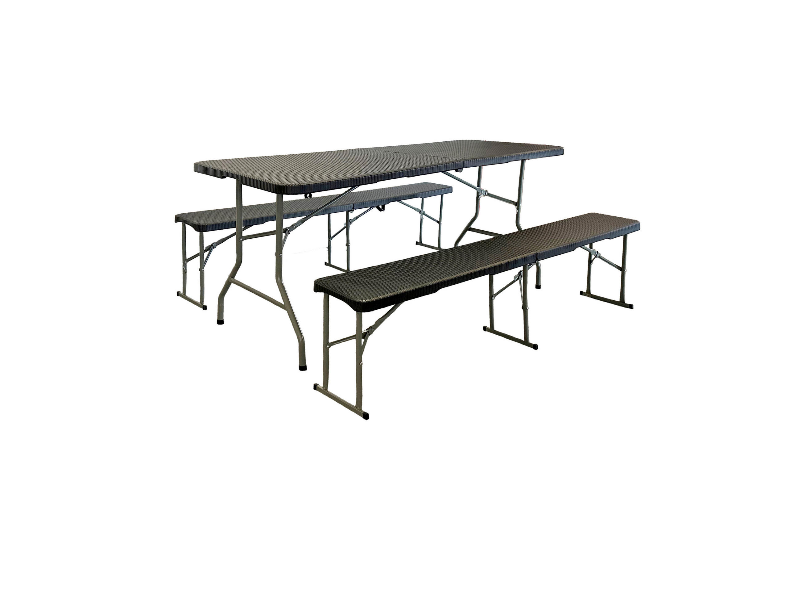 BIERTISCHGARNITUR Spiesstanne  - Anthrazit, Basics, Holz (180/74/75cm)