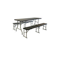 BIERTISCHGARNITUR Spiesstanne  - Anthrazit, Basics, Holz (180/74/75cm)