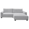 ECKSOFA Hellgrau Cord  - Hellgrau/Schwarz, MODERN, Kunststoff/Textil (282/192cm) - Livetastic