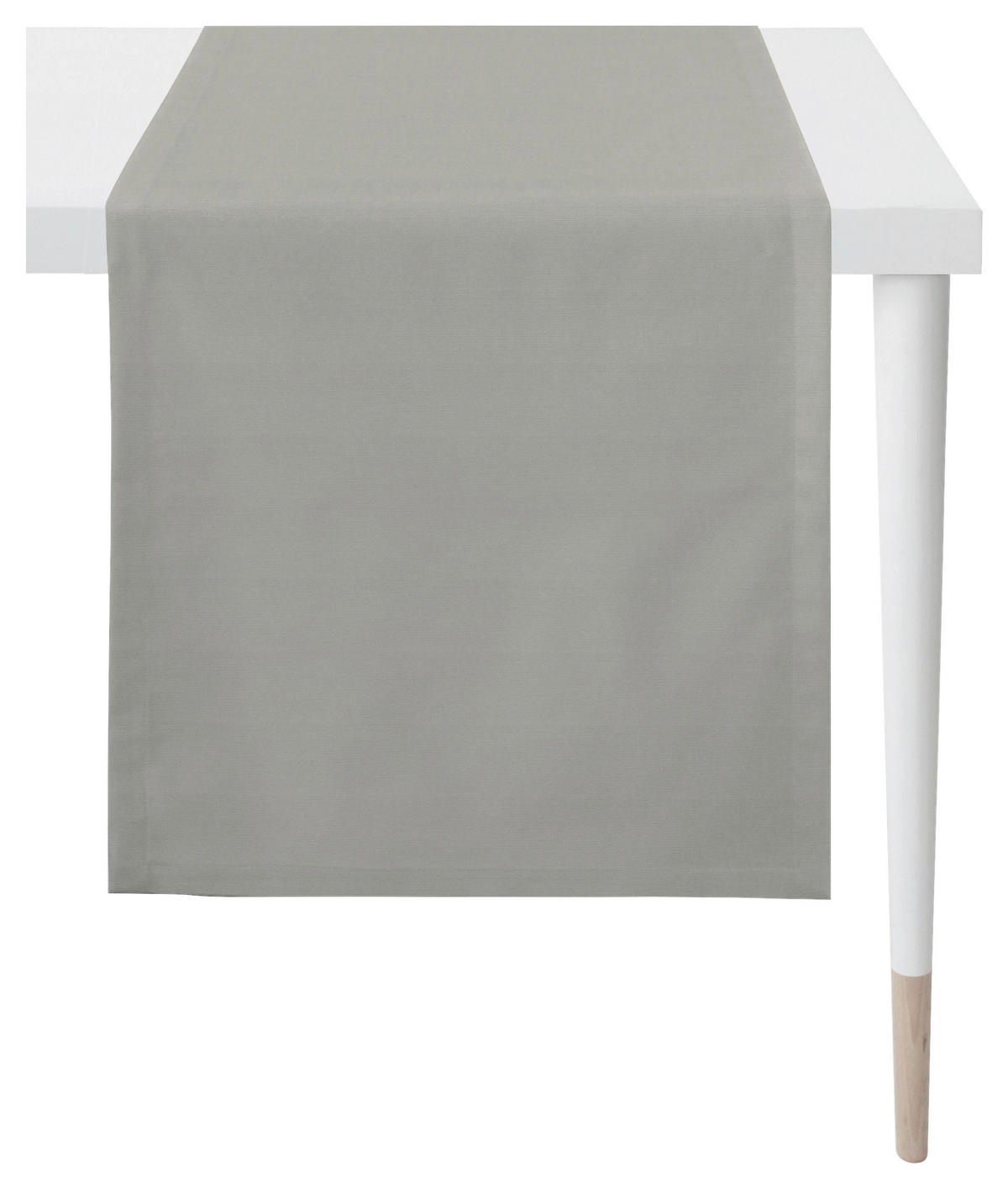 TISCHLÄUFER Textil Hellgrau 45/135 cm  - Hellgrau, Basics, Textil (45/135cm) - Esposa