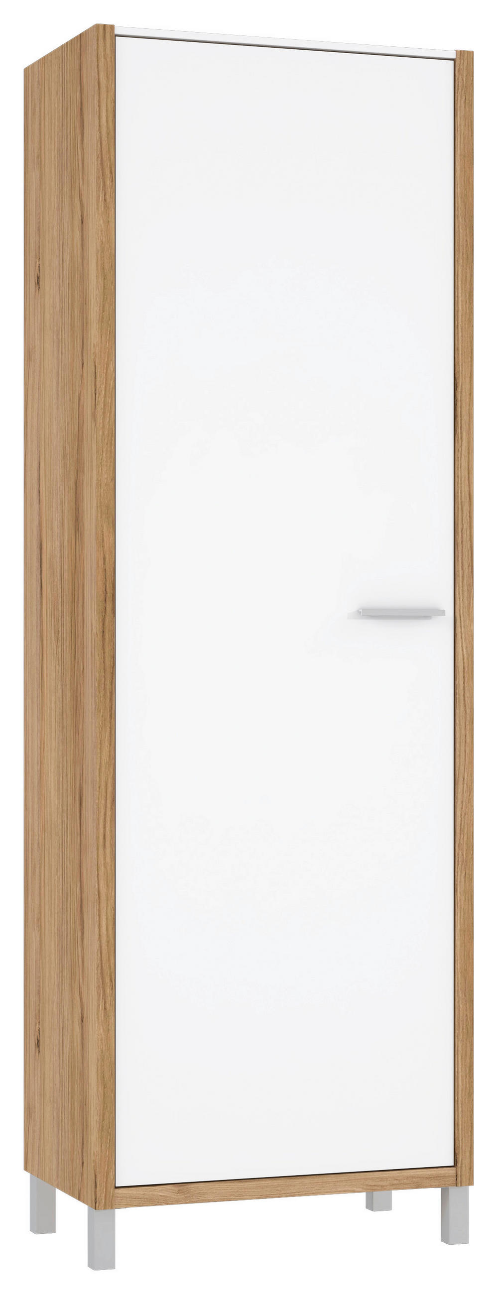 GARDEROBENSCHRANK  in 66,4/200,6/41,5 cm  - Eichefarben/Alufarben, MODERN, Holzwerkstoff/Metall (66,4/200,6/41,5cm) - MID.YOU