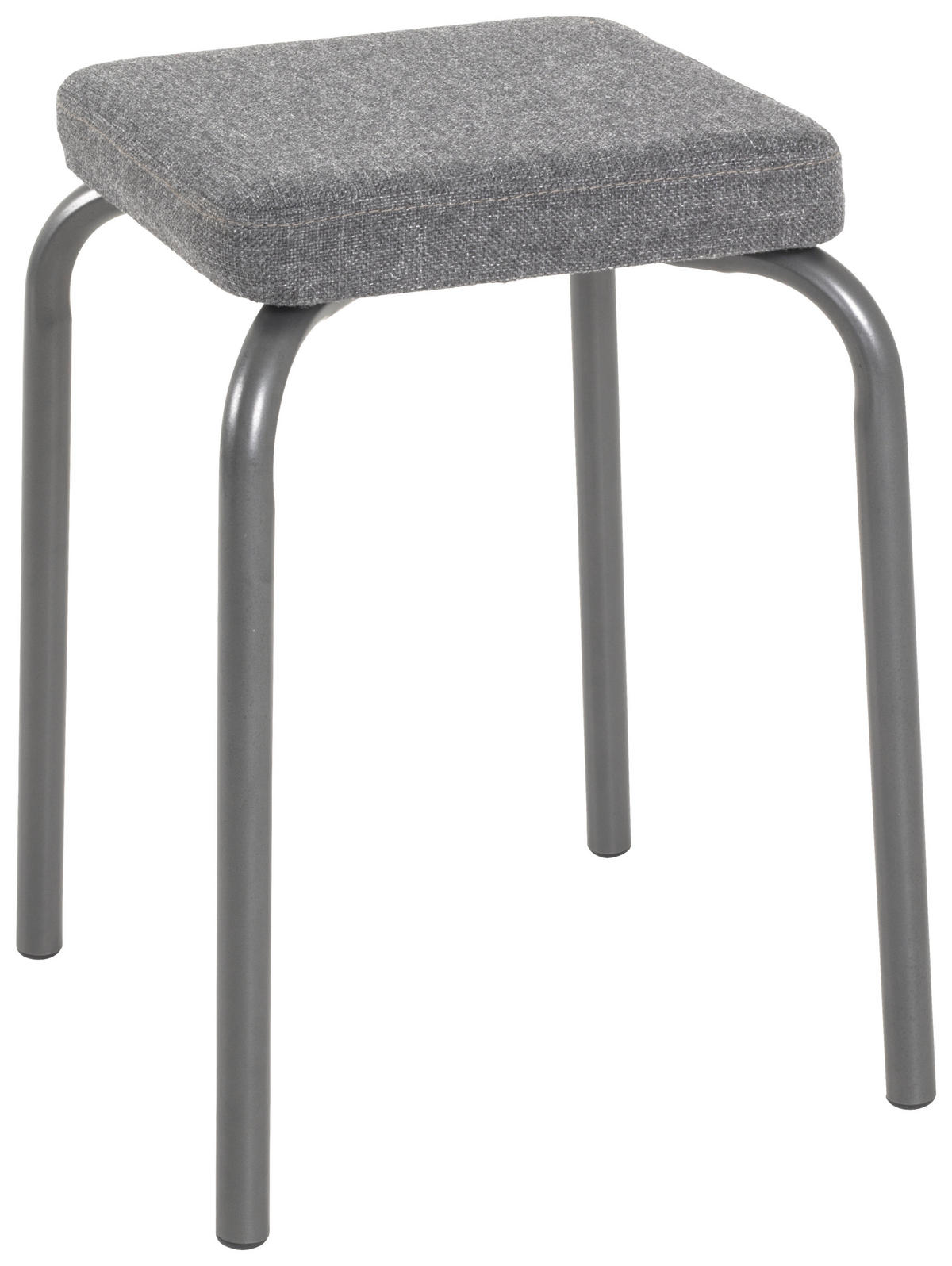 STAPELHOCKER Webstoff Anthrazit, Grau  - Anthrazit/Grau, Textil/Metall (36/49/36cm)