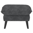 HOCKER Velours Anthrazit  - Anthrazit/Schwarz, Design, Holz/Textil (63/44/63cm) - Carryhome