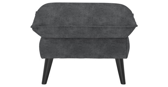 HOCKER Velours Anthrazit  - Anthrazit/Schwarz, Design, Holz/Textil (63/44/63cm) - Carryhome