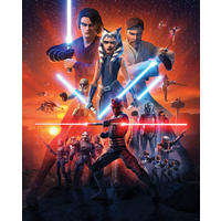 FOTOTAPETE CLONE WARS MISSION  - Orange, Design, Textil (200/250cm) - Star Wars
