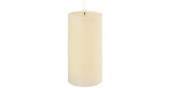 LED-KERZE 7,5/15 cm  - Creme, LIFESTYLE, Kunststoff/Paraffin (7,5/15cm) - Ambia Home