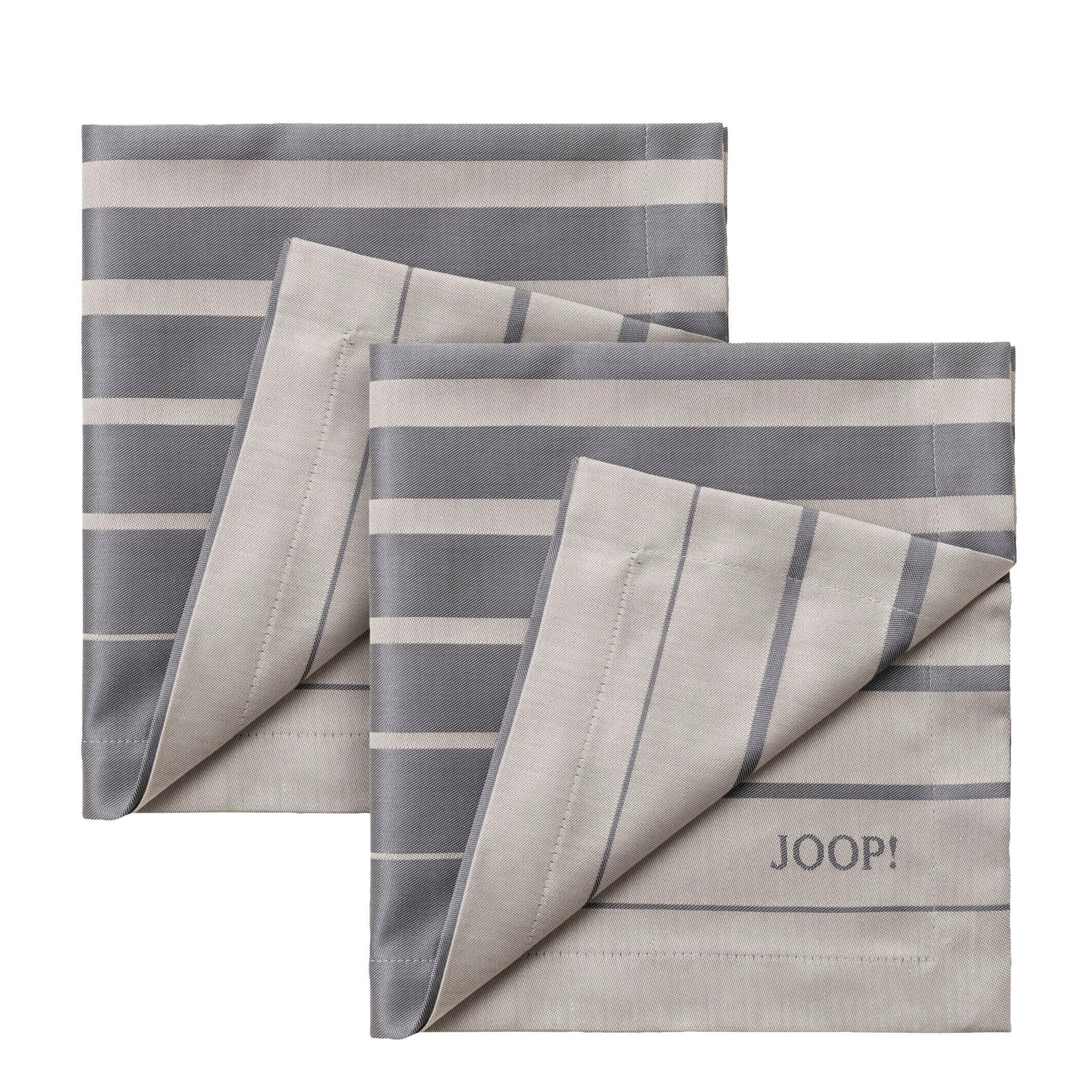 Serviette, 2er-Set 50/50 cm   - Grau, Basics, Textil (50/50cm) - Joop!