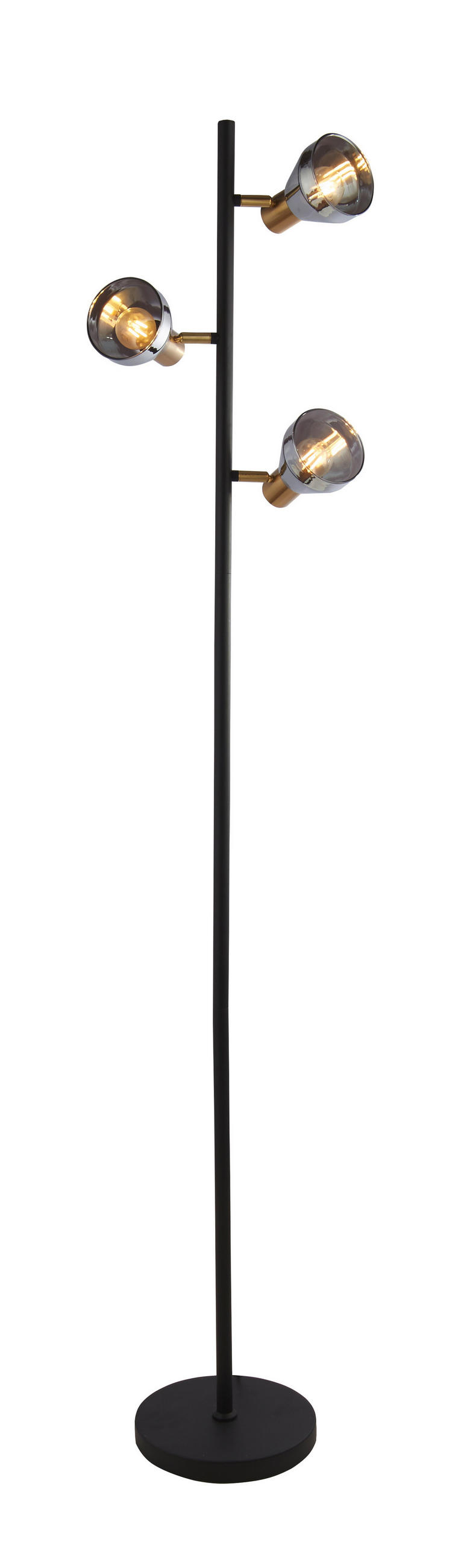 GOLVLAMPA Westminster 22/32,5/153 cm    - svart, Basics, metall/glas (22/32,5/153cm)
