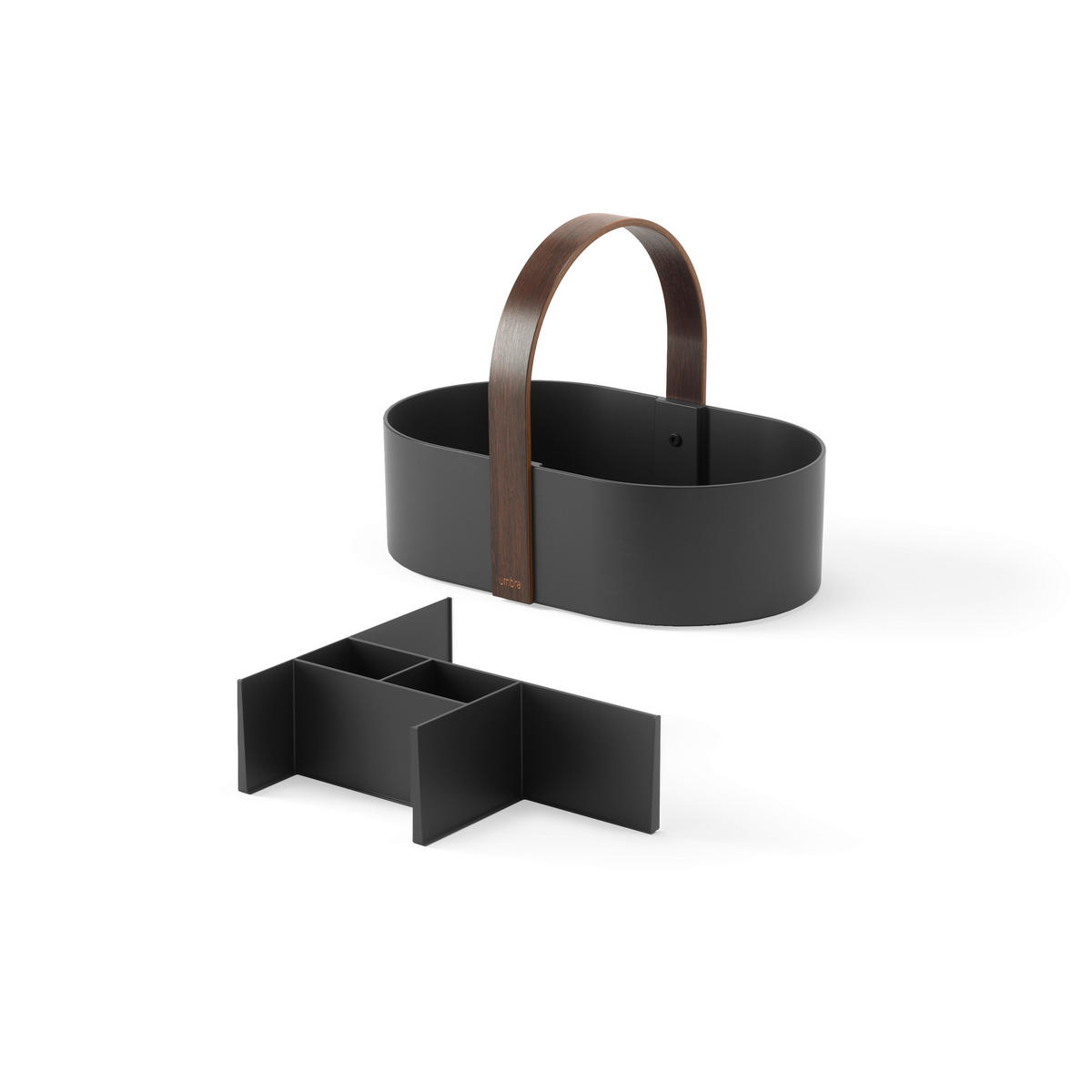 ORGANIZER  - Walnussfarben/Schwarz, Basics, Holz/Kunststoff (30/20/23cm) - Umbra