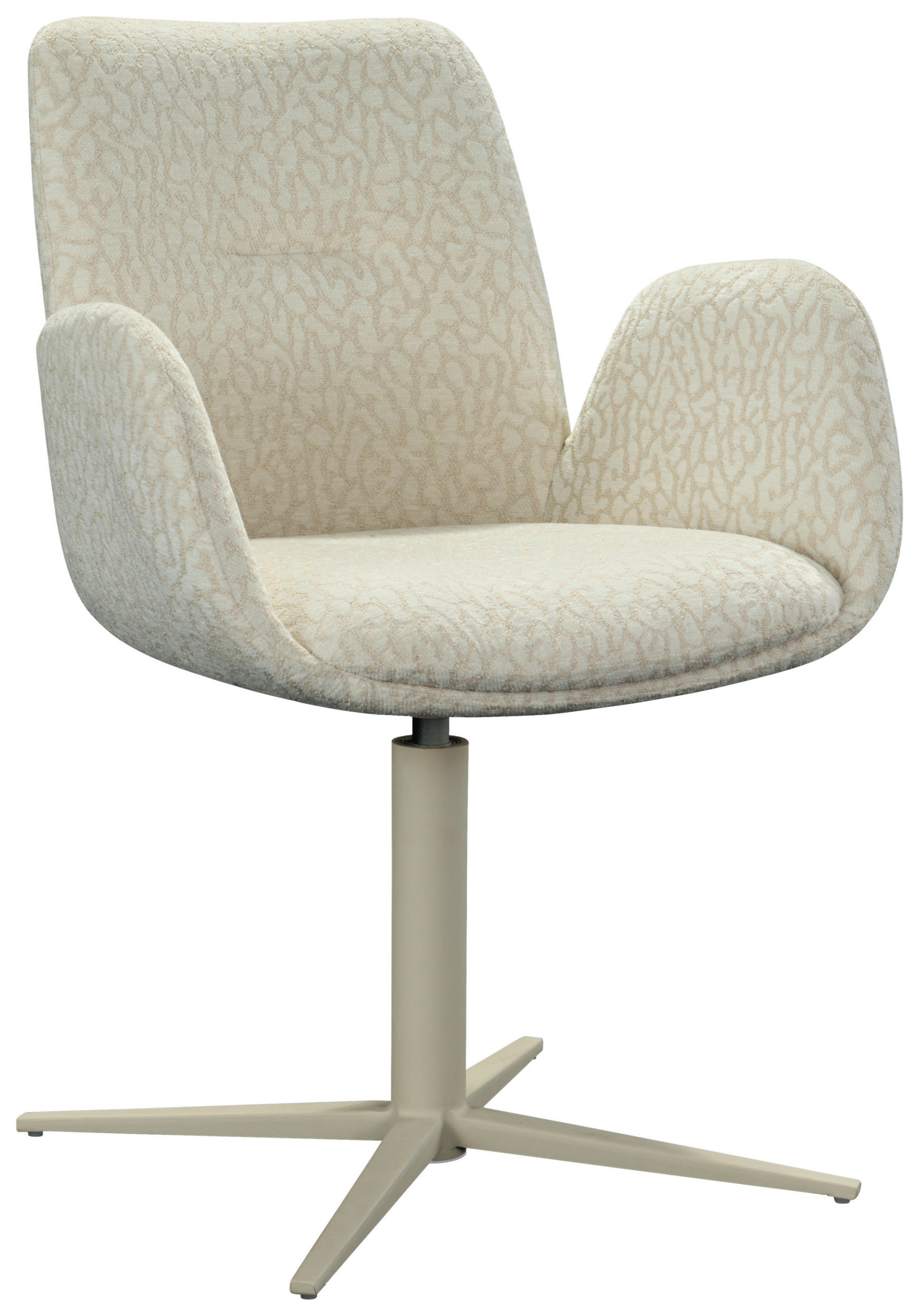 ARMLEHNSTUHL  in Eisen Mikrofaser  - Beige/Schwarz, Design, Textil/Metall (62/85,5/61,5cm) - Lomoco