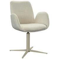 ARMLEHNSTUHL  in Eisen Mikrofaser  - Beige/Schwarz, Design, Textil/Metall (62/85,5/61,5cm) - Lomoco